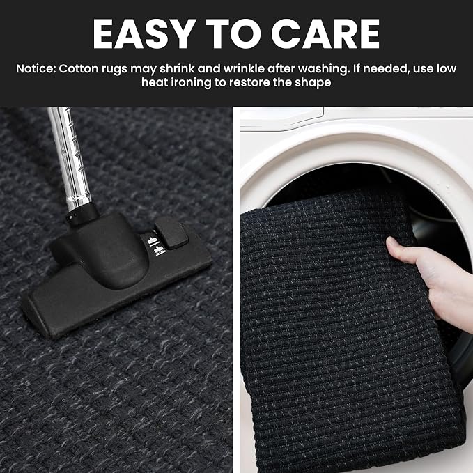 IOHOUZE Small Area Rug 2x3 Washable Woven Rugs