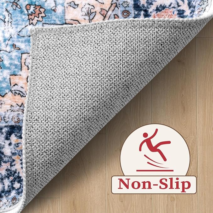 SERISSA 2x4 Boho Rugs for Entryway, Washable Non-Slip Kitchen Runner Rug
