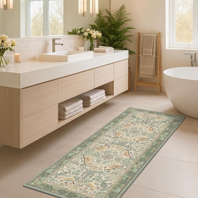 Sage Floral Kitchen Runners