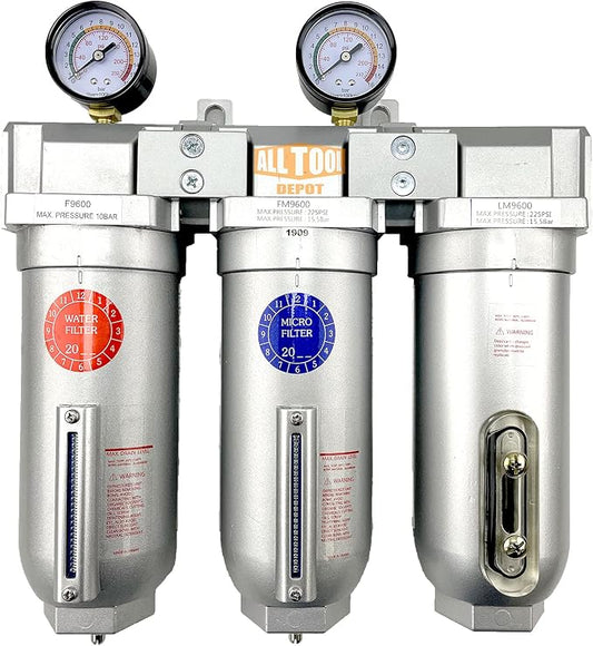 1" NPT SUPER DUTY Industrial Grade 3 Stages Filter Coalescing Desiccant Dryer