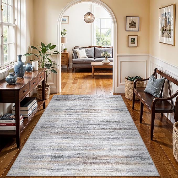 4x7 Rugs for Small Living Room: Non-Slip Washable Area Rug for Hallway Entryway