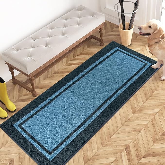 PURRUGS Dirt Trapping Door Mat 24" x 60", Non-Slip Machine Washable Entryway Rug