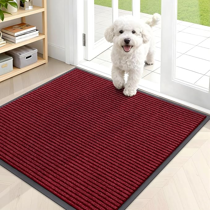 OLANLY Front Door Mat Indoor Outdoor Entrance, Waterproof Heavy Duty Doormat