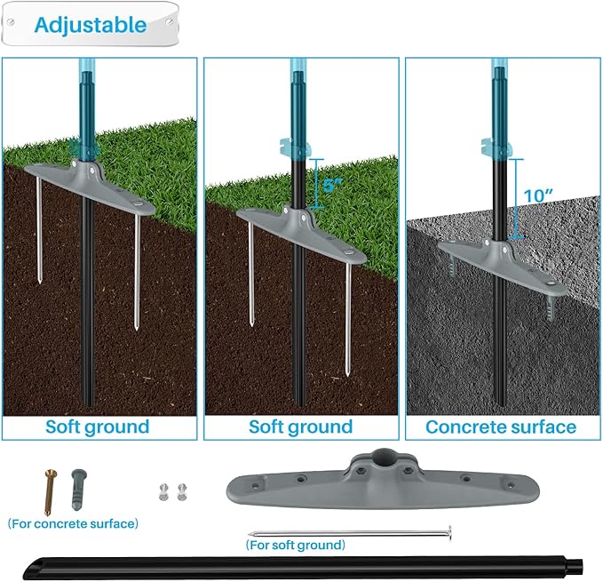 Patio 5' x 146' Outdoor Privacy Screen Freestanding Temporary Fence Panels Net Cover with Metal Poles for Outside Backyard Pool Garden Air Conditioner Fencing, Brown