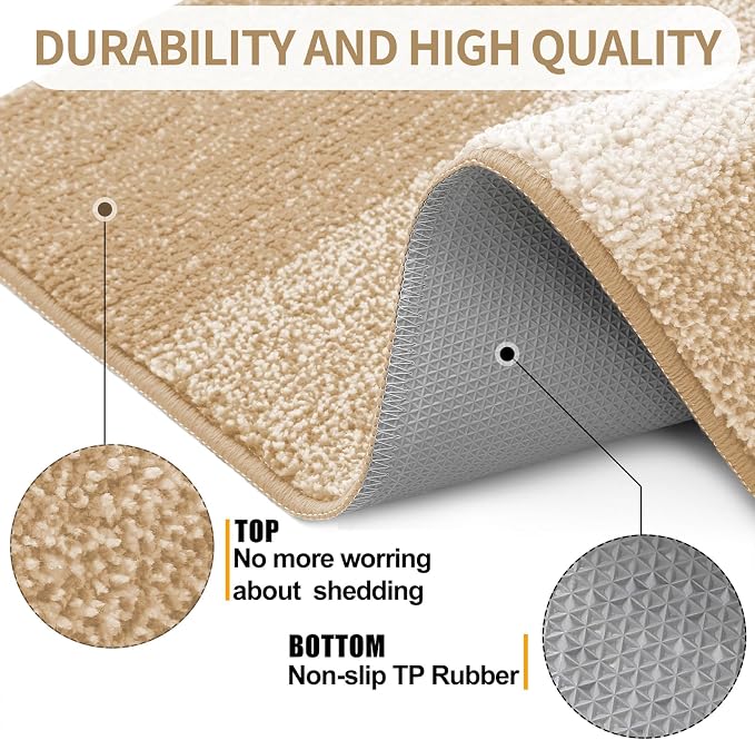 Kitinjoy Indoor Outdoor Door Mat, 30x17 Non-Slip Absorbent Dirt Trapper