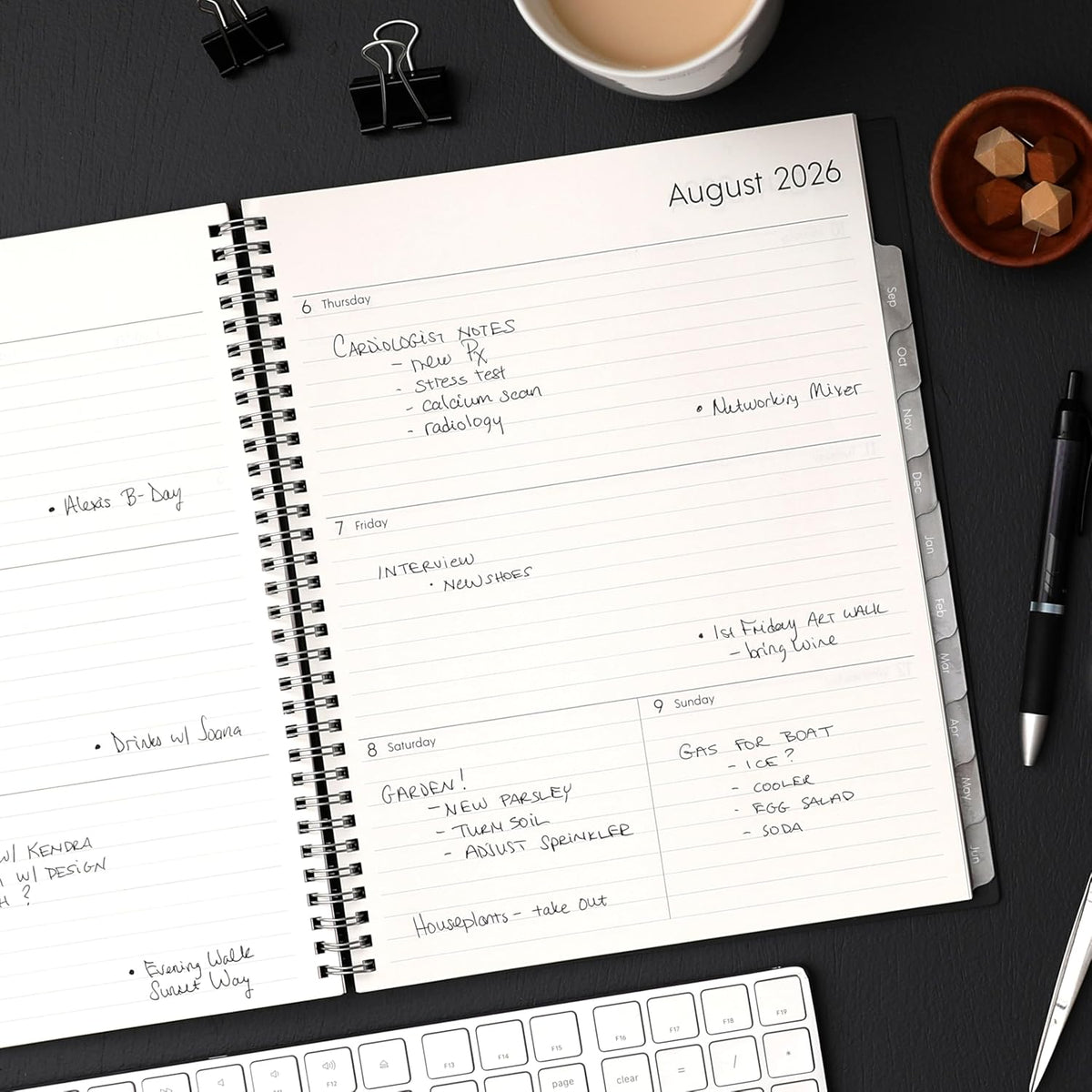 Blue Sky 2026-2027 Weekly and Monthly Academic Year Planner Calendar, July 2026 - June 2027, 8.5" x 11", Flexible Cover, Wirebound, Laminated Tabs, Enterprise (Pack of 2)