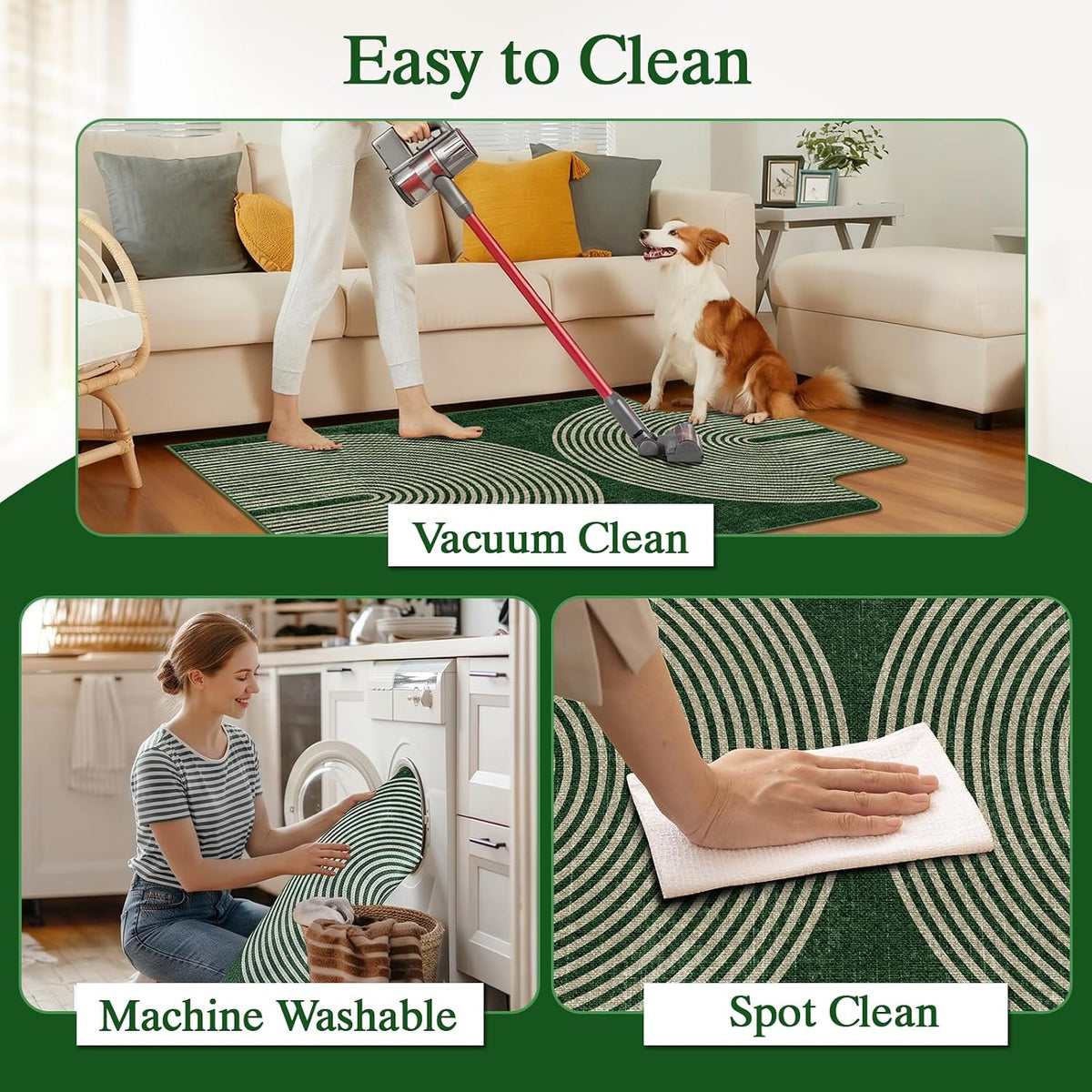 Office Chair Mat for Hardwood Floor & Tile Floor,48"X 60"-Convex Geo Green