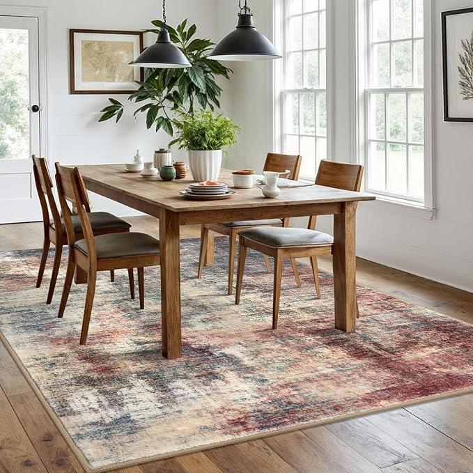 IOHOUZE Abstract Area Rugs 6x9 Ft Washable Rugs