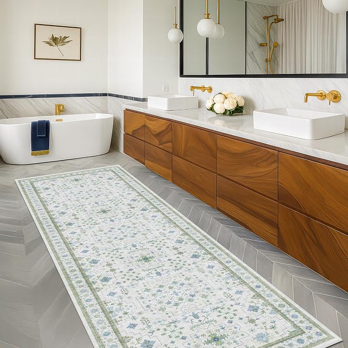 Hazo Haus Oushak Wide Hallway Runner Rug 2'6"x8'