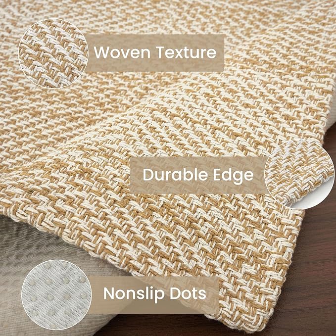 IOHOUZE Washable Area Rug 5x7 Non Slip Rubber Backed Rugs