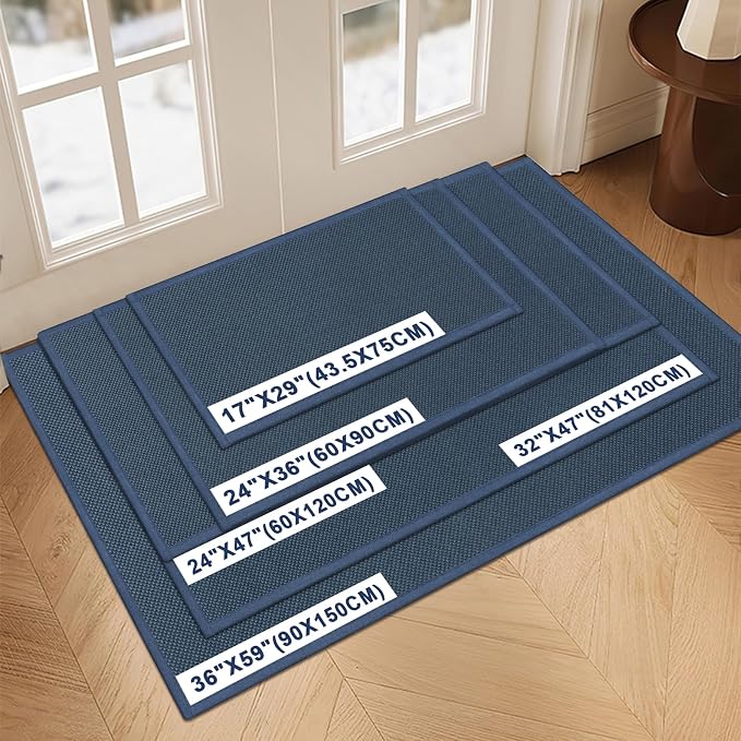 LEKEEPGO Door Mat 36"x59", Non Slip Door Mat Indoor Entrance, Rubber Backing