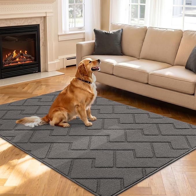 hicorfe Indoor Doormat, Front Back Door Mat Rubber Backing Non Slip Door Mats