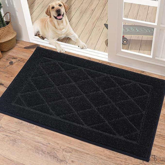 BEQHAUSE Dirt Trapper Door Mat 20" x 32", Doormat Non-Slip Entryway Rugs