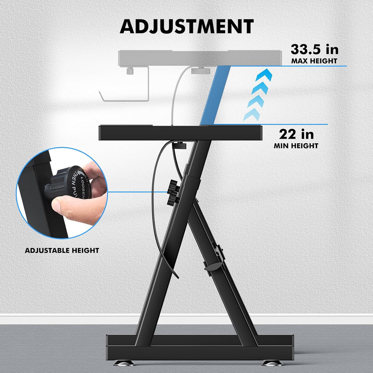 GLEAM Keyboard Stand, Iron Z-Designed Digital Piano Stand, Heavy Duty, Foam Padded Arms, Fits 54-88 Key Electric Pianos, DJ, Turntables, Synths and Midi Keyboards, Black