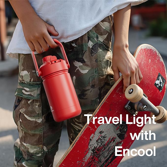 Kids Insulated Water Bottle - 12oz Stainless Steel Water Bottle with Dual Spouts