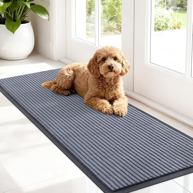 OLANLY Front Door Mat Indoor Outdoor Entrance, Waterproof Heavy Duty Doormat