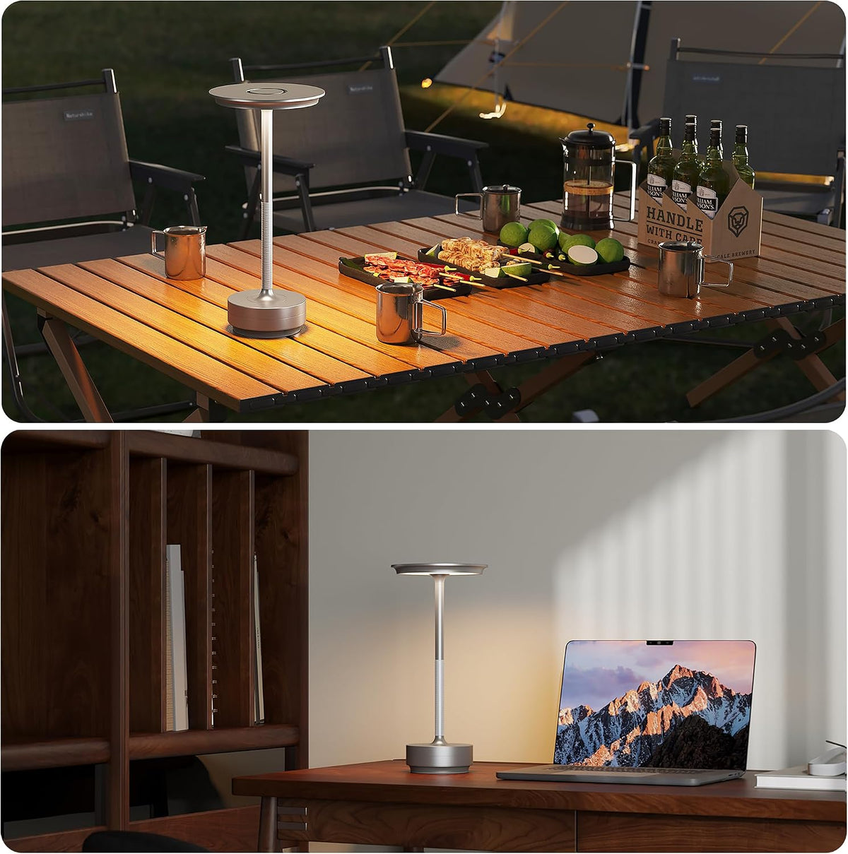 TBBGA 1 Pack Rechargeable Cordless Table Lamp, 5000mAh Battery Table Light