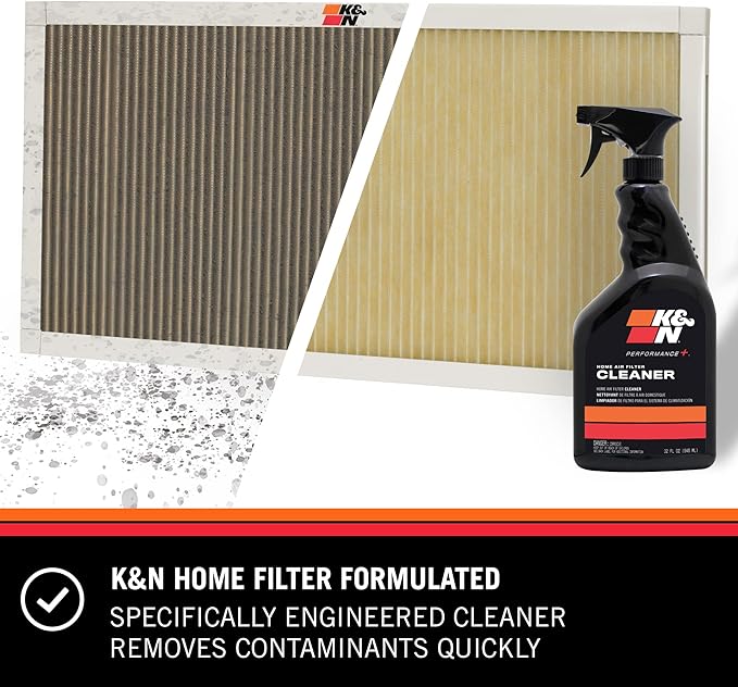 K&N HVAC Filter Cleaner: 32 Oz Spray Bottle Filter Cleaner and Refresher;