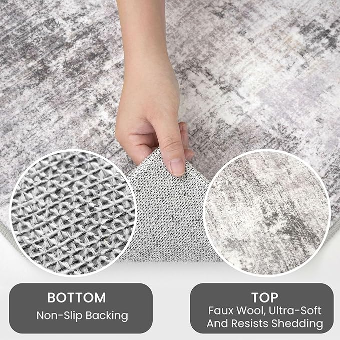 IOHOUZE Abstract Runner Rug 2x12 Ft Washable Runners