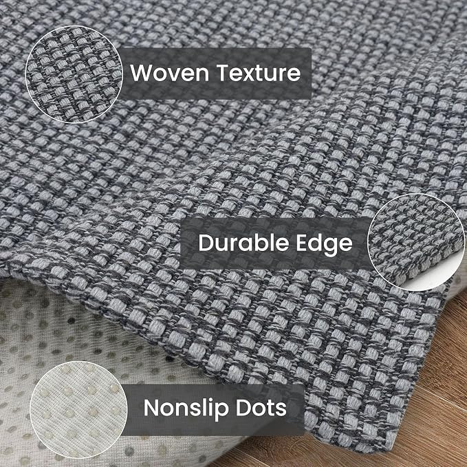 IOHOUZE Small Area Rug 2x3 Washable Woven Rugs