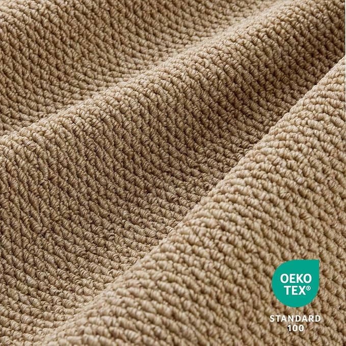 Faux Jute Hallway Runner Rug 2'x6', Washable & Non-Slip, Taupe | 0.27" Low Pile