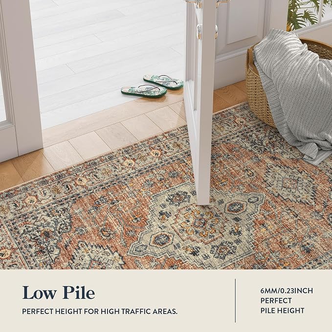 Lahome Oriental Washable Kitchen Runner Rug Non Slip, 2x8 Bathroom Runners