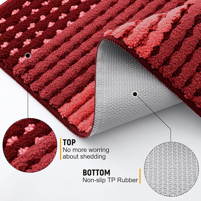 Kitinjoy Indoor Outdoor Door Mat, 48x32 Non-Slip Absorbent Dirt Trapper