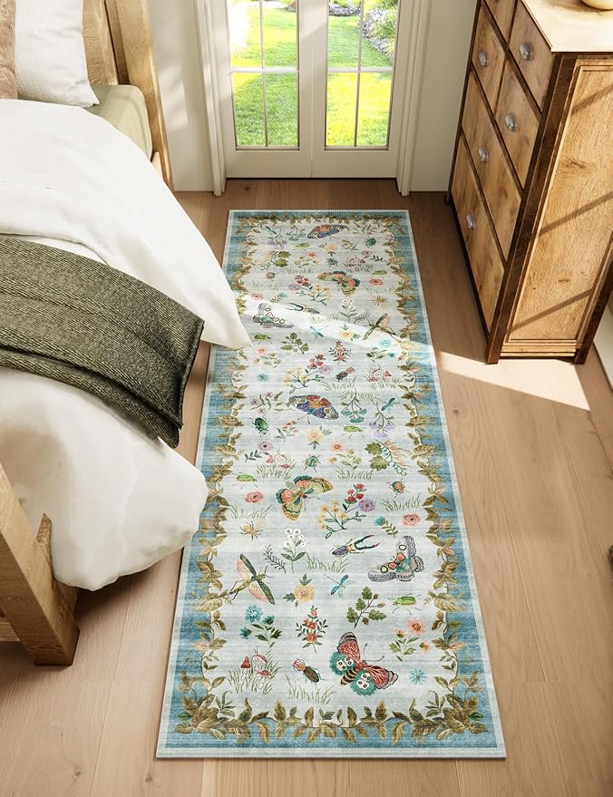 Machine Washable Runner Rug for Entryway: 2'x6' Kitchen Rugs Stain Resistant
