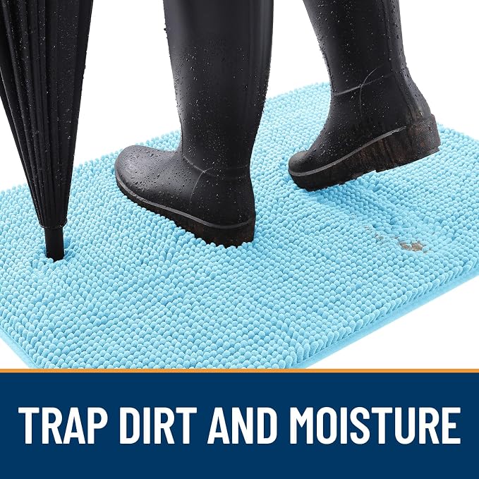 OLANLY Dog Door Mat for Muddy Paws 34x21, Absorbs Moisture and Dirt, Absorbent