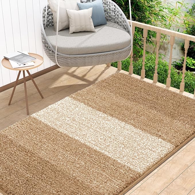 Kitinjoy Indoor Outdoor Door Mat, 48x32 Non-Slip Absorbent Dirt Trapper