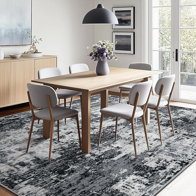RELEANY Washable Area Rugs7'x9' Non-Slip Modern Abstract Soft