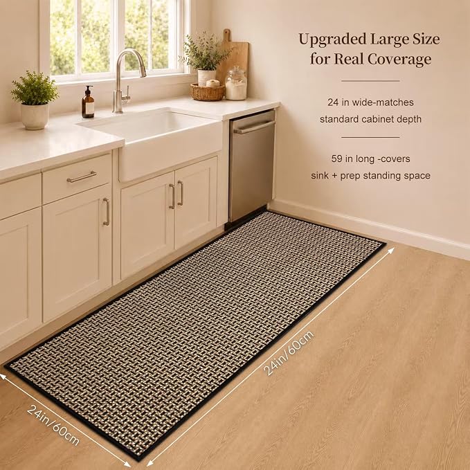 eqivei Kitchen Runner Rug, Island Walkway, Hallway or Laundry Room