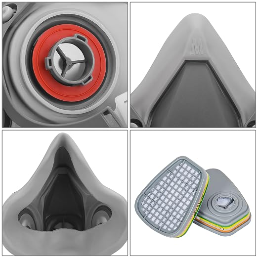 AirGearPro M-500 ABEK1-P2 Reusable Respirator Mask | Anti-Dust Gas mask Ideal