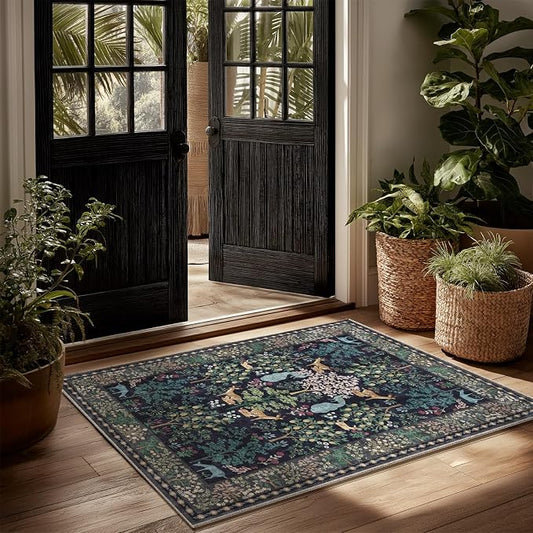 2x3 Washable Throw Rugs for Entryway: Door Mat Indoor Entrance Small Area Rug