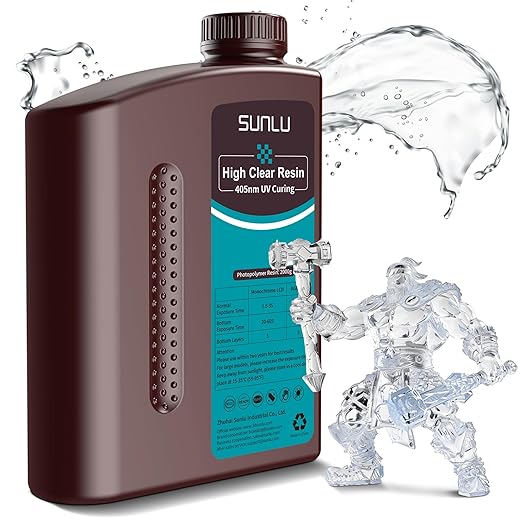 SUNLU High Clear 3D Printer Resin, High Transparency 3D Printing Resin