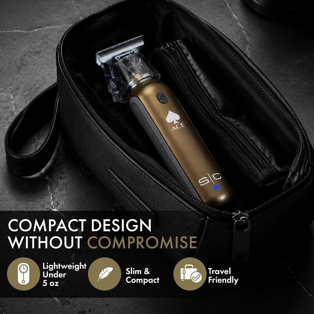 STYLECRAFT Ace Cordless Hair Trimmer, Slim Compact, Up to 7500 RPM Motor