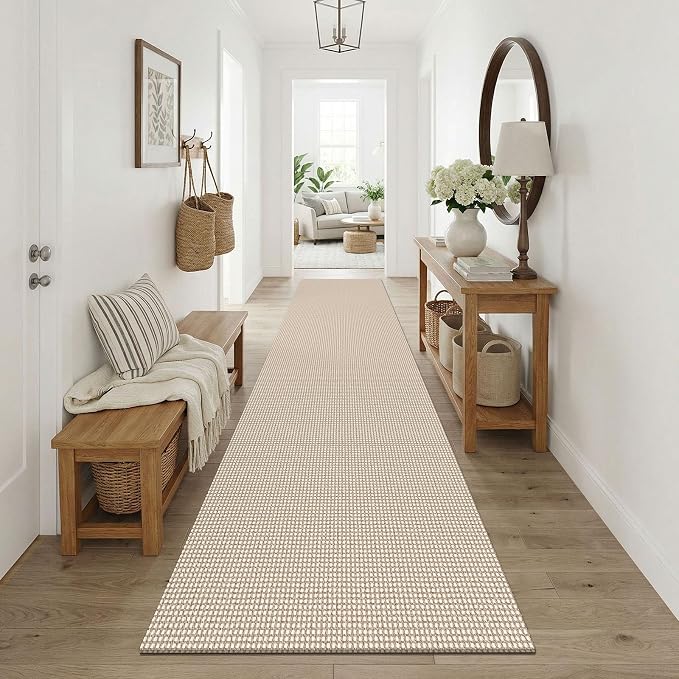 KOZYFLY Runners for Hallways 3x10 ft Washable Kitchen Runner Non Slip Rubber