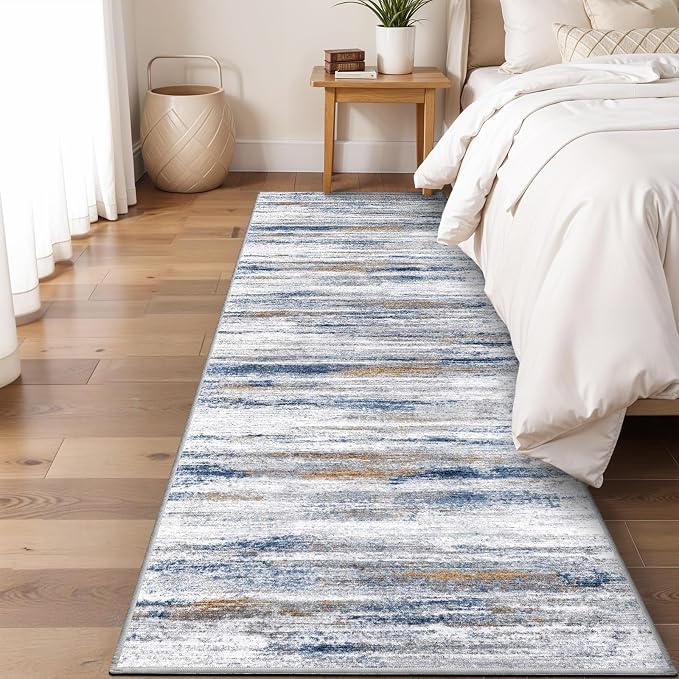 2x7 Washable Runner Rugs for Hallway: Easy-to-Clean Abstract Runners for