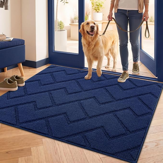 hicorfe Front Door Mat Outside Entrance, Stain and Fade Resistant, Non Slip