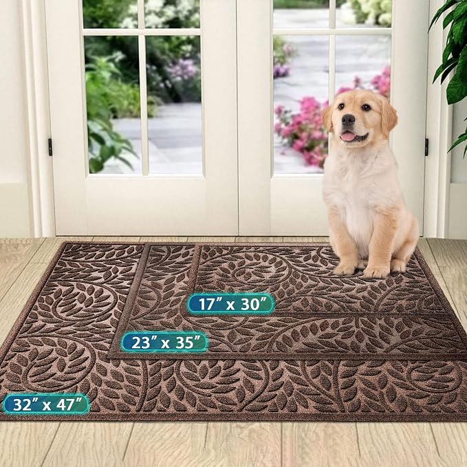 Bulijojo Front Door Mat Entrance, Durable Heavy Duty Welcome Mat, Thick