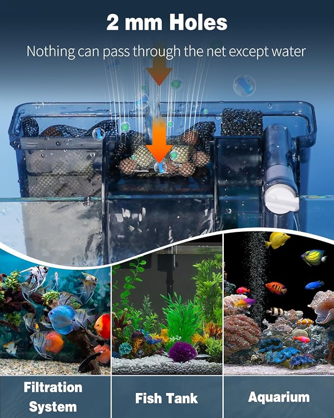 Pawfly 8 Pack Aquarium Filter Media Bags, Fish Tank Fine Mesh Bag