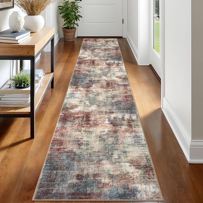 IOHOUZE Abstract Runner Rug 2x12 Ft Washable Runners