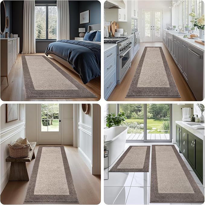 Washable Area Rug 36" x 36", Non Slip Kitchen Rug