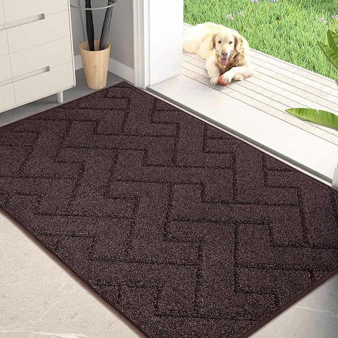 PURRUGS Dirt Trapping Door Mat 32" x 47", Non-Slip Machine Washable Entry Rug