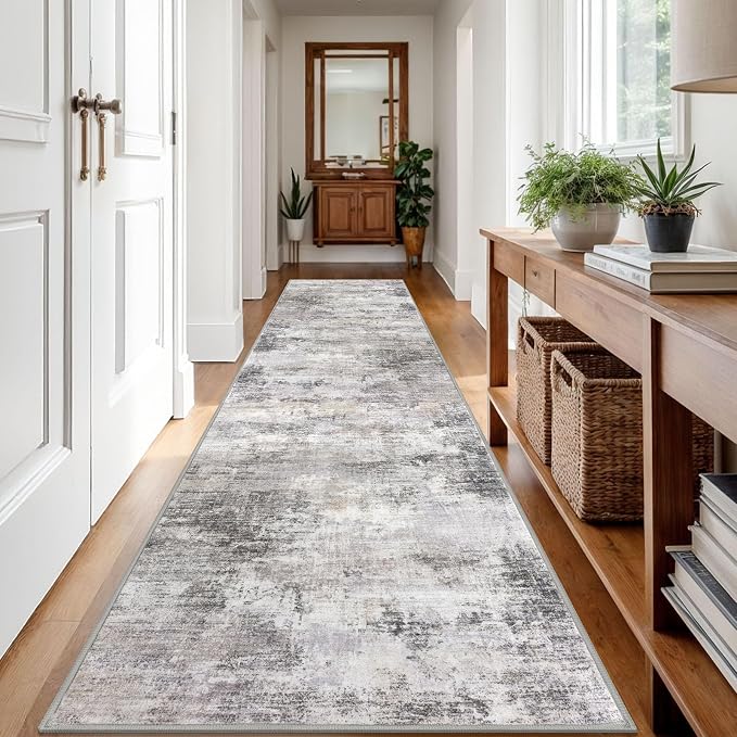 IOHOUZE Abstract Runner Rug 3x12 Ft Washable Runners