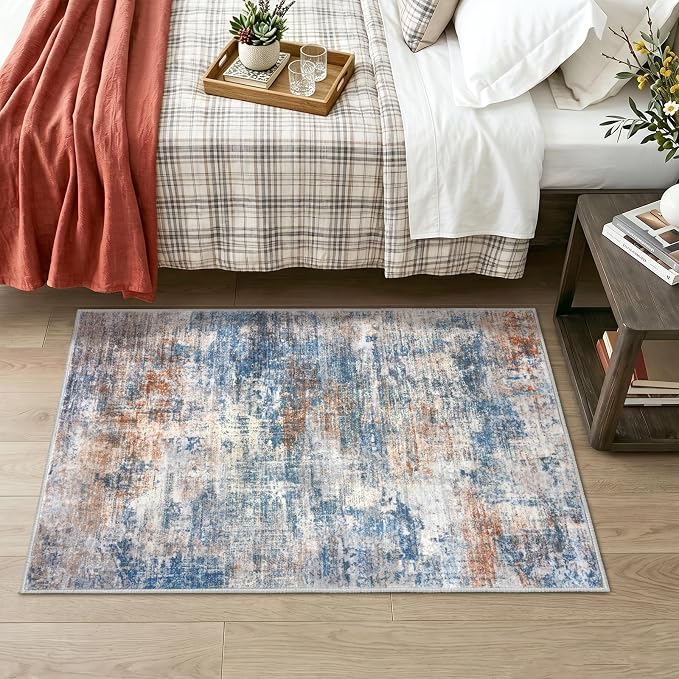 IOHOUZE Abstract Area Rug 3x4 Ft Washable Rugs
