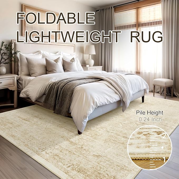 Soalmost Washable Area Rug 10x14, Large Soft Rugs