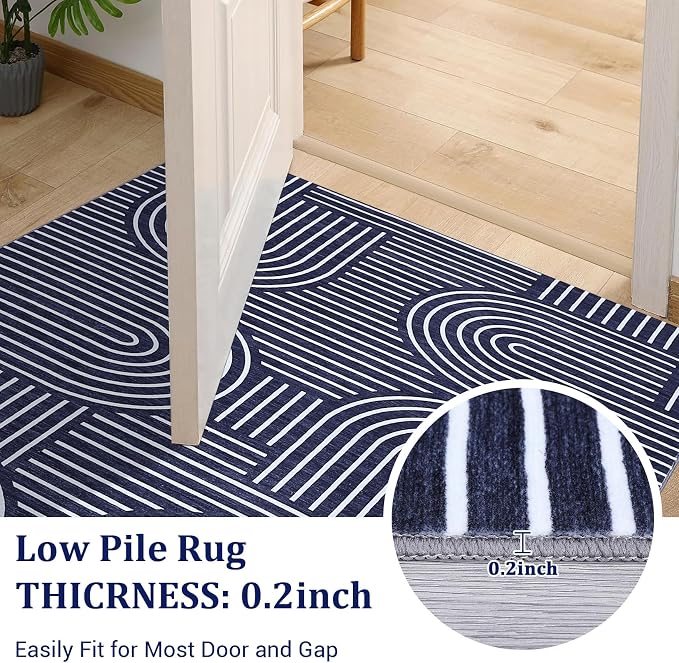 ROYHOME Modern Rug 2x6 Runners for Hallways, Abstract Kitchen Runner Rugs Non