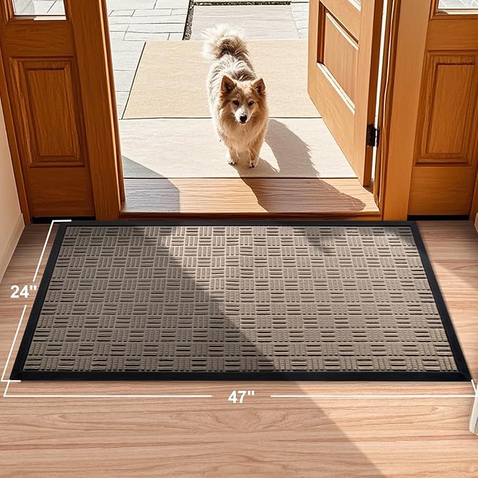 Mibao Front Door Mat, Heavy Duty Durable Welcome Mat