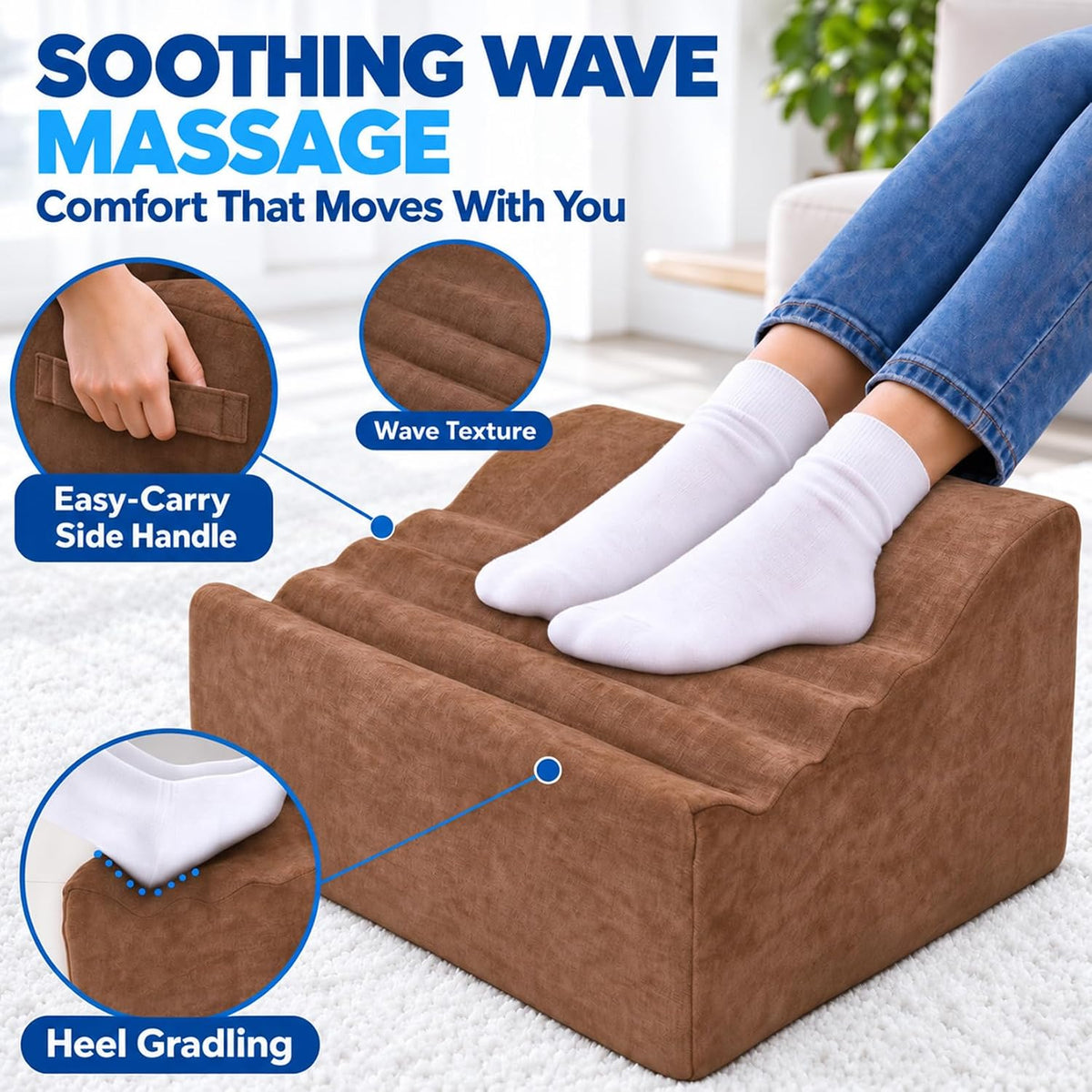 Foot Rest for Under Desk at Work, Non-Slip Office Foot Stool